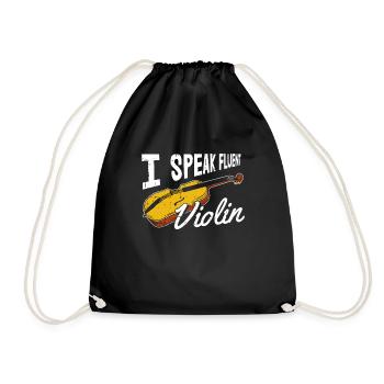 Violin Violin Strings - Drawstring Bag - black - Front