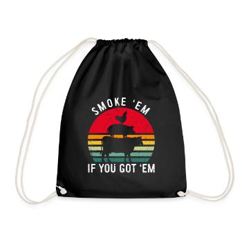 Smok 'em If You Got 'em Meat Saison des barbecues - Sac de sport léger - noir - Devant