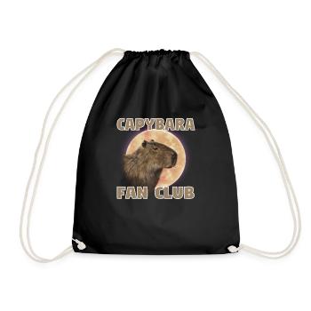 Wasserschwein Capybara Fan Club Cappybara Fans - Drawstring Bag - black - Front