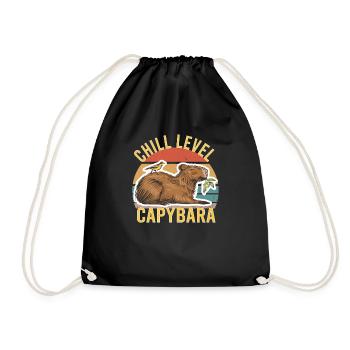 Wasserschwein Capybara Fan Club Cappybara Fans - Drawstring Bag - black - Front