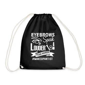 Makeup Artist Makeup Artist Hashtag - Drawstring Bag - black - Front