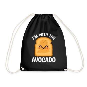 Je suis avec avocat guacamole amateur d’avocats - Sac de sport léger - noir - Devant