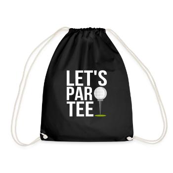 Let's Par Tee Golfing Golf - Drawstring Bag - black - Front
