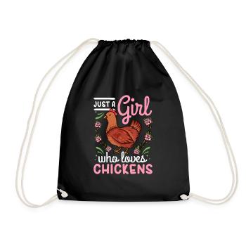 Chicken Just A Girl Who Loves Chickens - Sac de sport léger - noir - Devant
