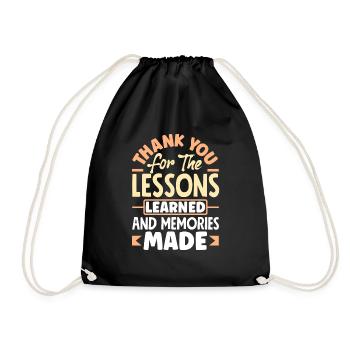 Merci pour les leçons apprises et les souvenirs - Sac de sport léger - noir - Devant
