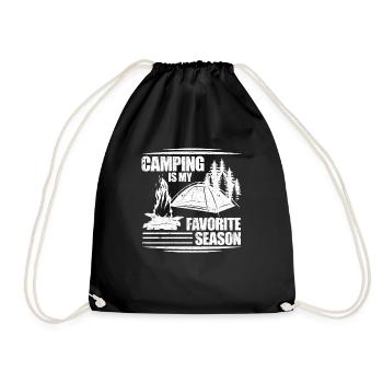 Camping is my favorite season Hiking - Drawstring Bag - black - Front