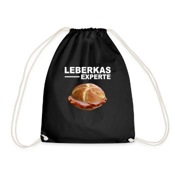 Leberkäs Bayern Leberkas Semmel Fleischkäse - Turnbeutel - Schwarz - Vorne