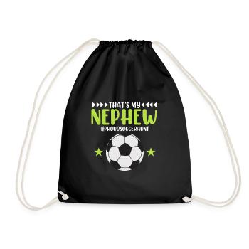Joueur de soccer Tante Neveu Sports Entraîneur de soccer - Sac de sport léger - noir - Devant