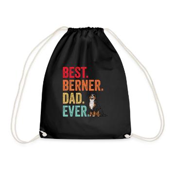 Bernese Mountain Dog - Drawstring Bag - black - Front