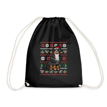 Bernese Mountain Dog - Drawstring Bag - black - Front