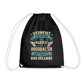 Buchhalter Geschenk Lustige Sprüche - Turnbeutel - Schwarz - Vorne