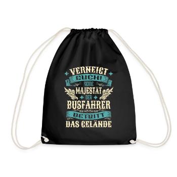 Busfahrer Geschenk Lustige Sprüche - Turnbeutel - Schwarz - Vorne