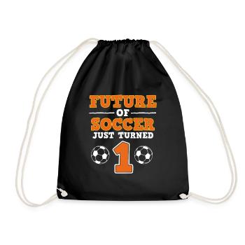 Avenir du football 1er anniversaire Joueur sportif - Sac de sport léger - noir - Devant