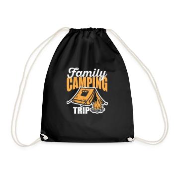 Suitable Family Camping Trip Camper Holidays - Drawstring Bag - black - Front