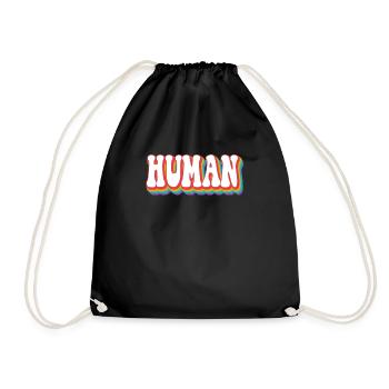 Soutenez Pride Rainbow LGBTQ+ - Humain - Sac de sport léger - noir - Devant