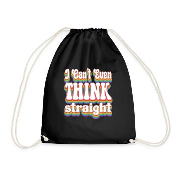 Ich denke nicht einmal an Rainbow LGBTQ+ - Turnbeutel - Schwarz - Vorne
