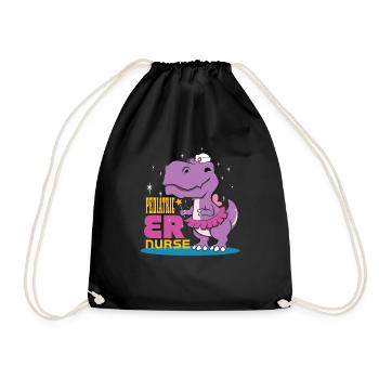 Infirmière pédiatrique T-Rex - Sac de sport léger - noir - Devant