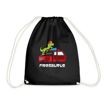Firesauraus T-Rex Pompier - Sac de sport léger - noir - Devant