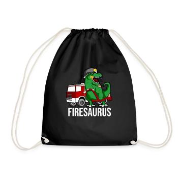 Firesauraus T-Rex Pompier - Sac de sport léger - noir - Devant