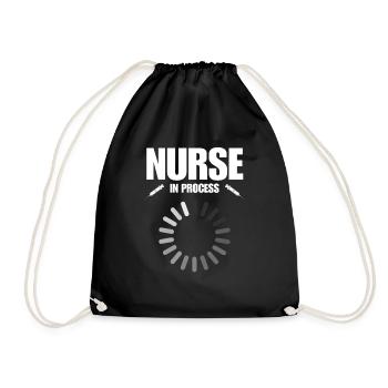 Nurse in process - Drawstring Bag - black - Front