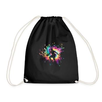 Tie dye Basketball Mädchen - Turnbeutel - Schwarz - Vorne