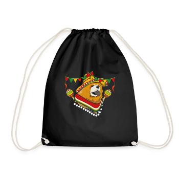 Love Dog Chowchow Lustiger Taco Happy Cinco De Mayo - Turnbeutel - Schwarz - Vorne