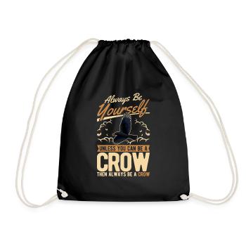 Crow Raven Crow Crow Husbandry Crow Breeder - Drawstring Bag - black - Front