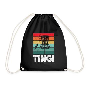 Discgolf Disc Golf Frisbee - Drawstring Bag - black - Front