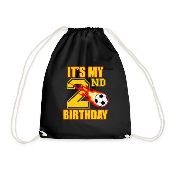 Joueur de football 2e anniversaire Entraîneur sportif de football - Sac de sport léger - noir - Devant
