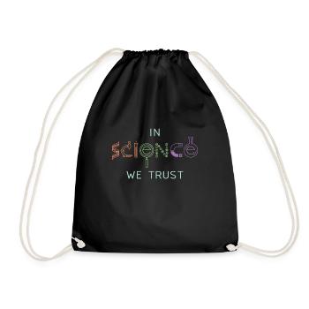 Atom Neutron Formula Physical - Drawstring Bag - black - Front