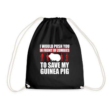 Idée cochon d’Inde, Save My Pet Guinea Pig - Sac de sport léger - noir - Devant