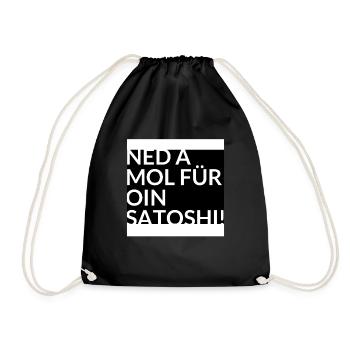 Ned a mol für oin Satoshi Crypto Bitcoin - Turnbeutel - Schwarz - Vorne