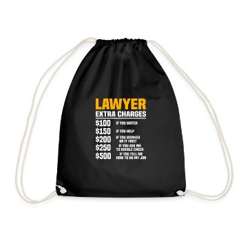 Lawyer Saying Funny Law Student Lawyer - Drawstring Bag - black - Front