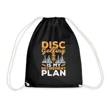 Discgolf Disc Golf Frisbee - Drawstring Bag - black - Front