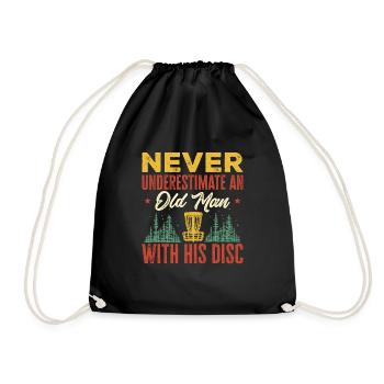 Discgolf Disc Golf Frisbee - Drawstring Bag - black - Front