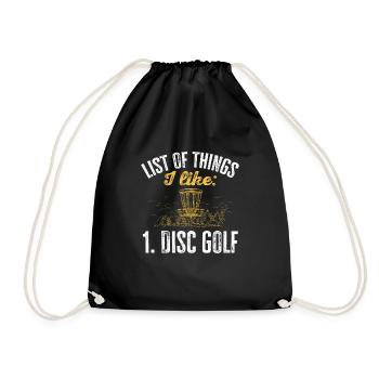 Discgolf Disc Golf Frisbee - Drawstring Bag - black - Front