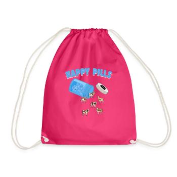 Pilules heureuses Animal de ferme Drôle drôle d’amoureux des vaches Humour - Sac de sport léger - fuchsia - Devant