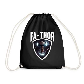 Papa Vathor Va Thor Vatertag Vatertagsgeschenk - Turnbeutel - Schwarz - Vorne