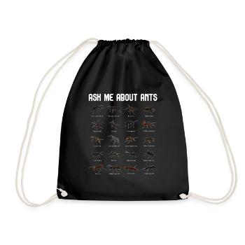 Ant Insect Collector Entomologist - Drawstring Bag - black - Front
