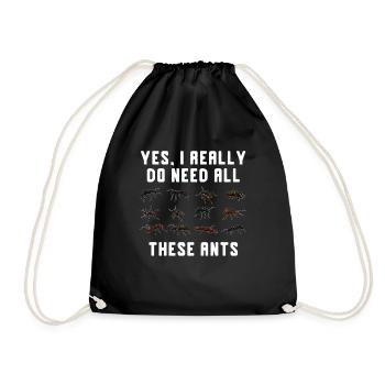 Ant Insect Collector Entomologist - Drawstring Bag - black - Front