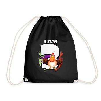 I am 3 chickens - Drawstring Bag - black - Front