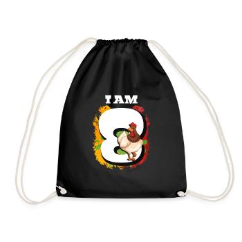 Je suis 8 poulets - Sac de sport léger - noir - Devant
