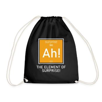 Element of Surprise - Drawstring Bag - black - Front