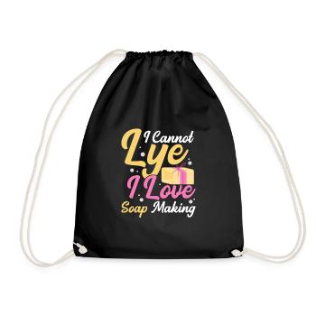 I Cannot Lye I Love Soap Making Soapmaking Soapmak - Drawstring Bag - black - Front
