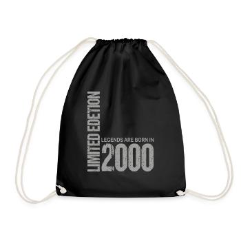 23. Geburtstag Damen Herren 23 Jahre 2000 Lustig - Turnbeutel - Schwarz - Vorne
