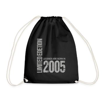18. Geburtstag Junge Mädchen 18 Jahre 2005 Lustig - Turnbeutel - Schwarz - Vorne