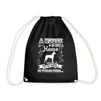 Toy Fox Terrier Home Without Toy Fox Terrier - Drawstring Bag - black - Front