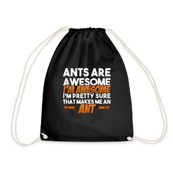 Ant Insect Collector Entomologist - Drawstring Bag - black - Front