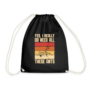 Ant Insect Collector Entomologist - Drawstring Bag - black - Front