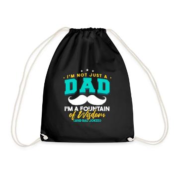 Ich bin nicht nur ein Vater - Turnbeutel - Schwarz - Vorne